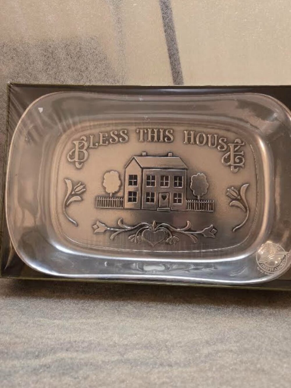 American Inspirations "Bless This House" Bread Tray